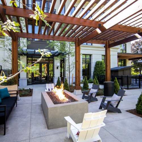 Outdoor Lounge with Firepit